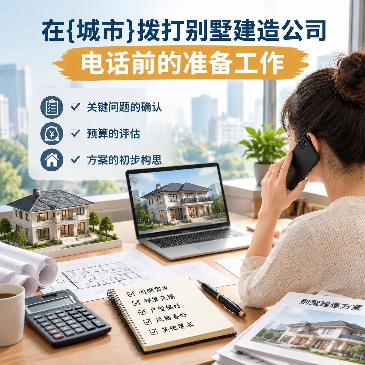 在贞丰拨打别墅建造公司电话前的准备工作
